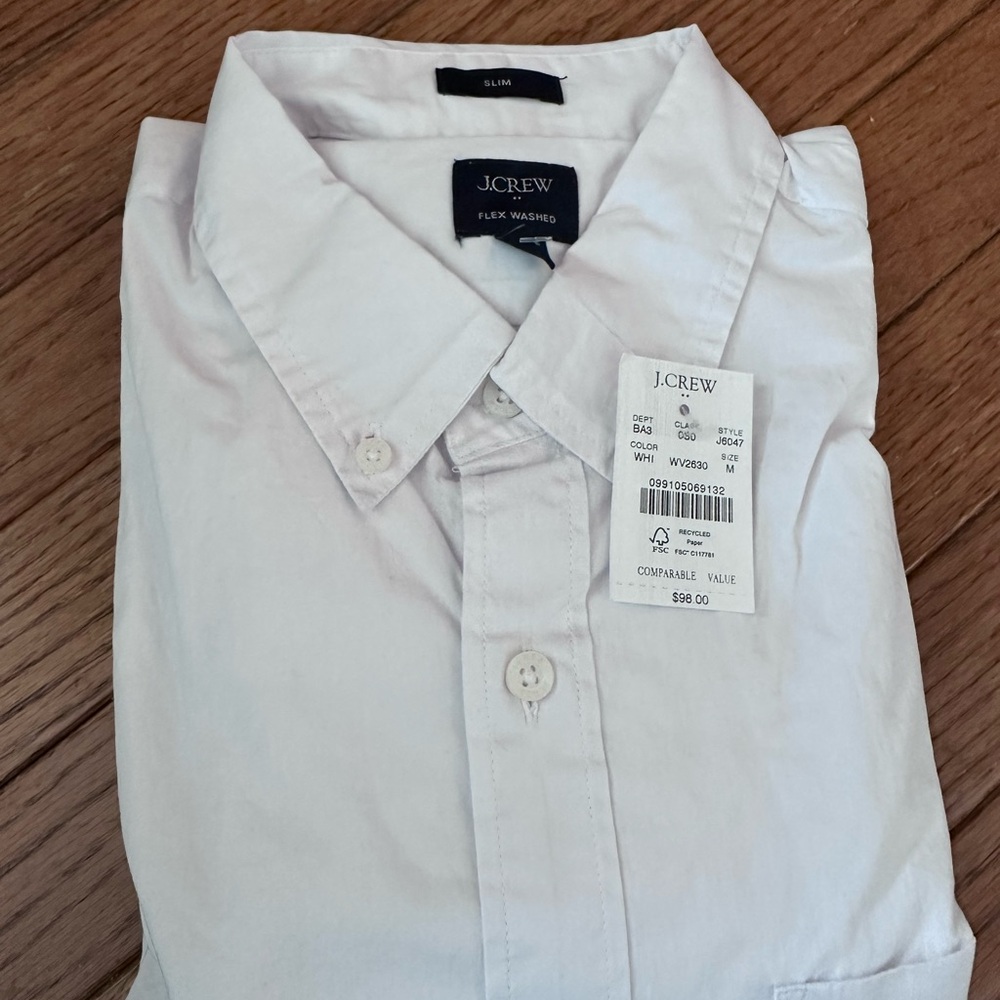 NWT J.CREW Slim flex casual shirt - Sz. Med - Picture 4 of 4